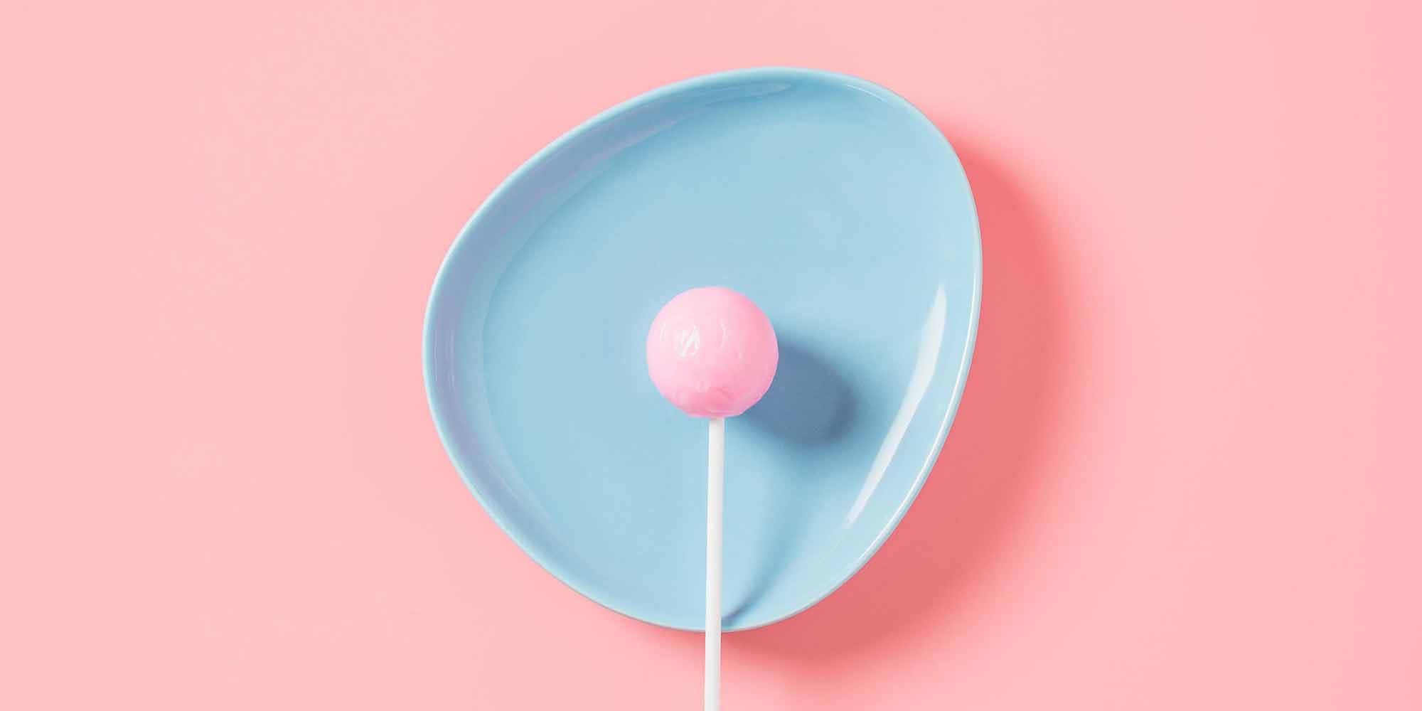 Lollipop in a Small Plate